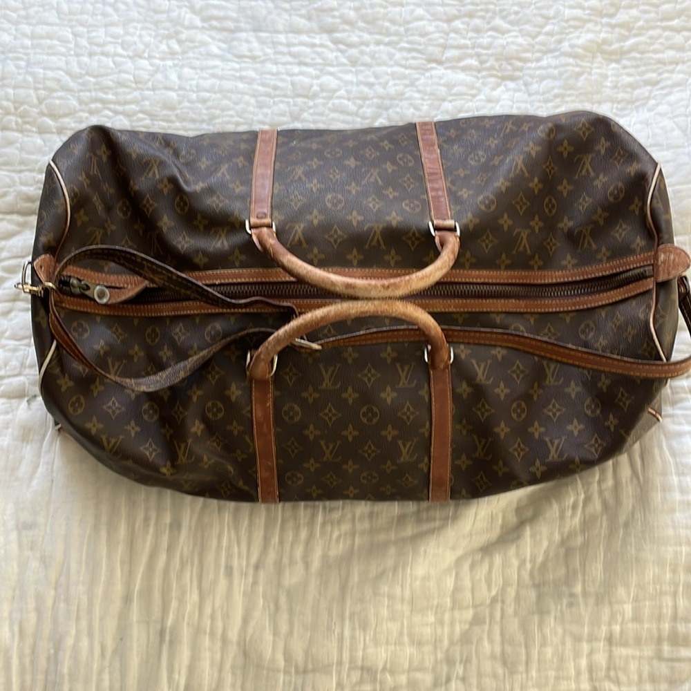Vintage Authentic Louis Vuitton Large Duffle Weekender 1970’s / 80s Era Monogram - Picture 3 of 17